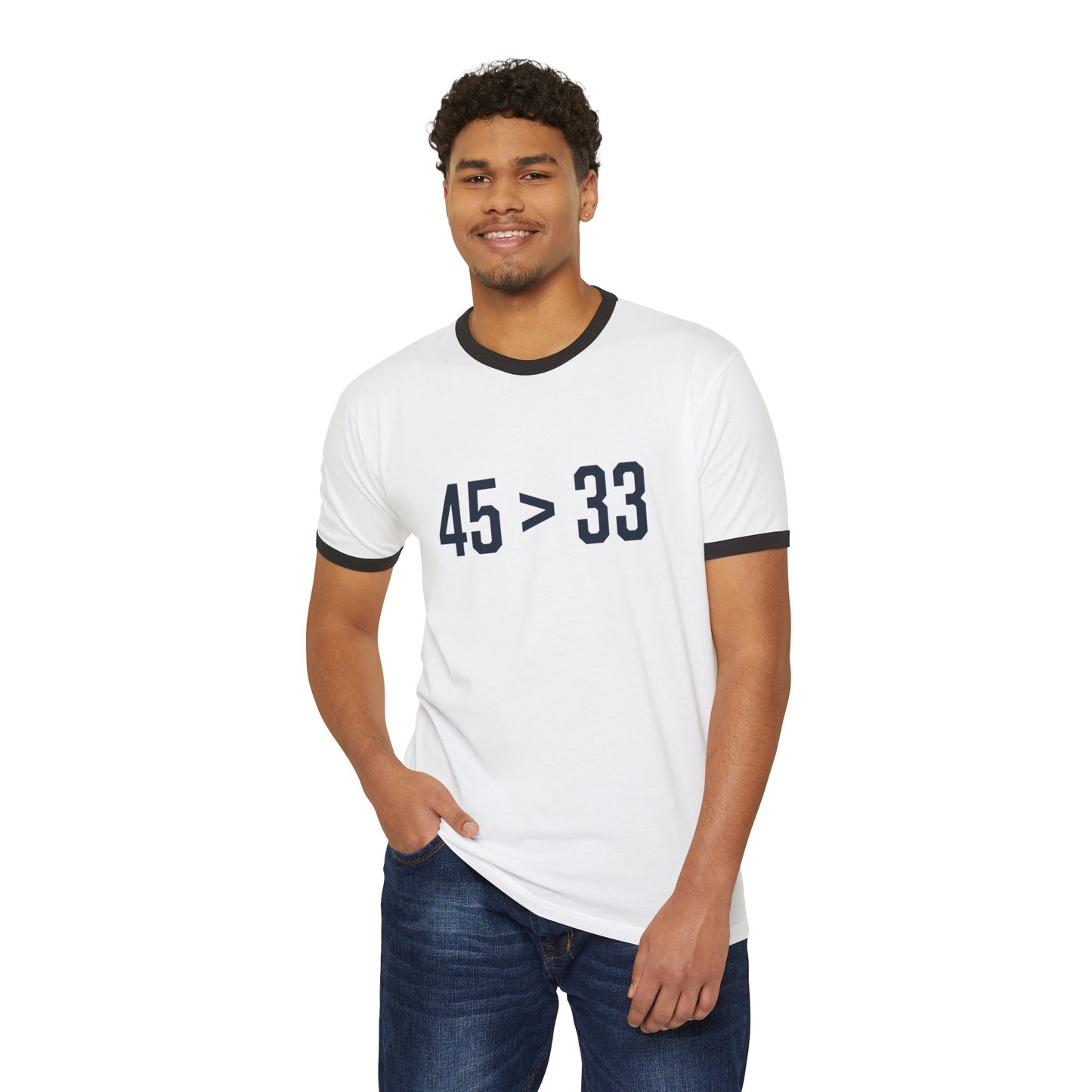 45 RPM Unisex Ringer T-Shirt